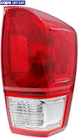 Passenger Side Tail Light, with Bulb, Halogen, Red Lens, Base/SR/SR5 Models, CAPA CERTIFIED