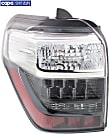 Driver Side Tail Light, without Bulb, Halogen, Clear, Red and Smoked Lens, 6 Cyl., 4.0L Engine, CAPA CERTIFIED
