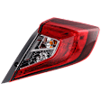 2021 Honda Civic Sport - Passenger Side, Outer Halogen Tail Light, With bulb(s), Sedan, Mounts on Body, North America Built Vehicle, OE Replacement