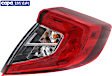 2016-2021 Honda Civic - Passenger Side, Outer Tail Light, with Bulb, Halogen, Clear and Red Lens, Sedan, CAPA CERTIFIED