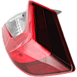 Passenger Side, Outer Tail Light, with Bulb, Halogen, Clear and Red Lens, Sedan, CAPA CERTIFIED