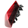 Passenger Side, Outer Tail Light, with Bulb, Halogen, Clear and Red Lens, Sedan, CAPA CERTIFIED