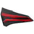 Driver Side, Inner Tail Light, with Bulb, Halogen, Clear and Red Lens, LE/XLE Models, Japan/USA Built Vehicle