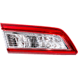 Driver Side Tail Light, with Bulb, Halogen, Clear and Red Lens, CAPA CERTIFIED