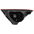 Passenger Side, Inner Tail Light, with Bulb, Halogen, Clear and Red Lens, CAPA CERTIFIED