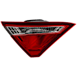 Driver Side, Inner Tail Light, with Bulb, Halogen, Clear and Red Lens