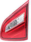 Passenger Side, Inner Tail Light, with Bulb, Halogen, Clear Red Lens, Chrome Interior, 16-17 Base/S/SL/SV Models (17-17 Without Sport Package)