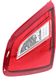 Passenger Side, Inner Tail Light, with Bulb, Halogen, Clear Red Lens, Chrome Interior, 16-17 Base/S/SL/SV Models (17-17 Without Sport Package)