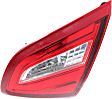 Passenger Side, Inner Tail Light, with Bulb, Halogen, Clear Red Lens, Chrome Interior, 16-17 Base/S/SL/SV Models (17-17 Without Sport Package)