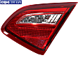 Passenger Side, Inner Tail Light, with Bulb, Halogen, Clear Red Lens, Chrome Interior, 16-17 Base/S/SL/SV Models (17-17 Without Sport Package), CAPA CERTIFIED