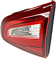 Passenger Side, Inner Tail Light, with Bulb, Halogen, Clear Red Lens, Chrome Interior, 16-17 Base/S/SL/SV Models (17-17 Without Sport Package), CAPA CERTIFIED