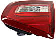 Passenger Side, Inner Tail Light, with Bulb, Halogen, Clear Red Lens, Chrome Interior, 16-17 Base/S/SL/SV Models (17-17 Without Sport Package), CAPA CERTIFIED