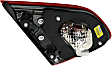 Passenger Side, Inner Tail Light, with Bulb, Halogen, Clear Red Lens, Chrome Interior, 16-17 Base/S/SL/SV Models (17-17 Without Sport Package), CAPA CERTIFIED