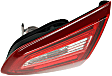 Passenger Side, Inner Tail Light, with Bulb, Halogen, Clear Red Lens, Chrome Interior, 16-17 Base/S/SL/SV Models (17-17 Without Sport Package), CAPA CERTIFIED