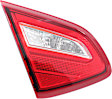 Driver Side, Inner Tail Light, with Bulb, Halogen, Clear Red Lens, Chrome Interior, 16-17 Base/S/SL/SV Models (17 Without Sport Package)