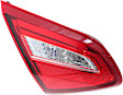 Driver Side, Inner Tail Light, with Bulb, Halogen, Clear Red Lens, Chrome Interior, 16-17 Base/S/SL/SV Models (17 Without Sport Package)