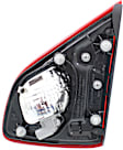Driver Side, Inner Tail Light, with Bulb, Halogen, Clear Red Lens, Chrome Interior, 16-17 Base/S/SL/SV Models (17 Without Sport Package)