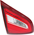 Driver Side, Inner Tail Light, with Bulb, Halogen, Clear Red Lens, Chrome Interior, 16-17 Base/S/SL/SV Models (17 Without Sport Package), CAPA CERTIFIED