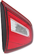 Driver Side, Inner Tail Light, with Bulb, Halogen, Clear Red Lens, Chrome Interior, 16-17 Base/S/SL/SV Models (17 Without Sport Package), CAPA CERTIFIED