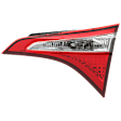 Passenger Side, Inner Tail Light, with Bulb, Halogen, Clear and Red Lens, 4 Cyl., 1.8L Engine, CAPA CERTIFIED
