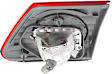 Driver Side, Inner Tail Light, with Bulb, Halogen, Clear and Red Lens
