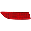 Rear, Passenger Side Bumper Reflector, CAPA Certified