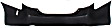 2007-2011 Toyota Camry - Rear Primed Bumper Cover, USA Built Vehicle, For Models with Single Exhaust Hole, Hybrid Model, 4 Cyl., 2.4L Engine