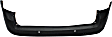 Rear Primed Bumper Cover, Except SE Model; with Park Distance Control Sensor Holes, CAPA CERTIFIED
