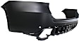 Rear, Upper Primed Bumper Cover, With Parking Aid Sensor Holes, CAPA CERTIFIED