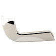 Rear, Driver Side Bumper End, Chrome Plastic