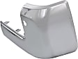 Rear, Passenger Side Bumper End, Chrome Plastic