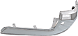 Rear, Passenger Side Bumper End, Chrome Plastic