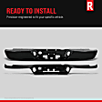 Step Bumper, Powdercoated Black Face Bar and Pads With mounting bracket(s)