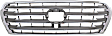 Upper Grille Assembly, Chrome Shell with Painted Silver Insert, Base Model, 8 Cyl., 5.7L Engine