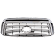 Center Grille, Silver Shell with Gray Insert, Grille, Limited Model, 8 Cyl., 5.7L Engine