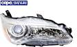 Passenger Side Headlight, with Bulb, Halogen, LE/XLE Models, CAPA CERTIFIED