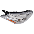 Passenger Side Headlight, without Bulb, Halogen, Clear Lens, CAPA Certified