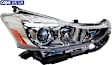 Passenger Side Headlight, without Bulb, Halogen, Clear Lens, CAPA Certified