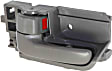 Front or Rear, Driver Side Interior Door Handle, Gray, with Door Lock Button, Sedan