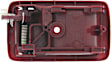Front or Rear, Passenger Side Interior Door Handle, Red, Without Door Lock Hole