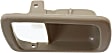 Front or Rear, Passenger Side, Interior, Door Handle Trim, Plastic, Beige
