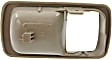Front or Rear, Passenger Side, Interior, Door Handle Trim, Plastic, Beige