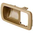 Front or Rear, Driver Side, Interior, Door Handle Trim, Plastic, Beige