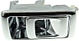 Front or Rear, Passenger Side Interior Door Handle, Chrome, Without Door Lock Hole