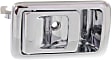 Front or Rear, Driver Side Interior Door Handle, Chrome, Without Door Lock Hole