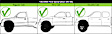 Front or Rear, Driver Side Interior Door Handle, Chrome, Without Door Lock Hole