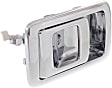 Front or Rear, Driver Side Interior Door Handle, Chrome, Without Door Lock Hole