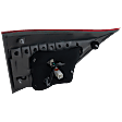 Passenger Side, Inner Tail Light, with Bulb, Halogen, Clear and Red Lens, Production Date To October 2011, Except SE Model