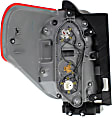 Passenger Side Tail Light, with Bulb, Halogen, Clear and Red Lens, Limited/(SR5, Without Trail Package) Models