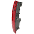 Driver Side Tail Light, with Bulb, Halogen, Clear and Red Lens